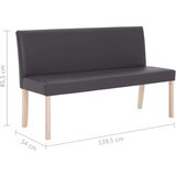  Klupa od umjetne kože 139,5 cm siva | shoptok.hr
