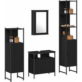  Set namještaja za kupaonicu 4 kom. Crni hrast | shoptok.hr