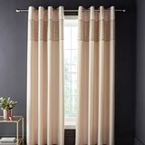 Catherine Lansfield Bež zavjese u setu 2 kom od mikrosatena 168x229 cm Deco Sequin – | shoptok.hr