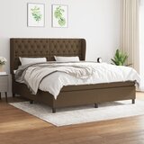 The Living Store Box spring postelja z vzmetnico temno rjava 160x200 cm blago - Box Spring Postelja, (21517167) Cene