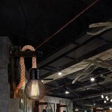 YUNYODA 2x industrijska stenska svetilka z lesenim nosilcem | Shoptok.si