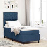 vidaXL box spring postelja z vzmetnico modra 80x200 cm tkanina, (22081060) | Shoptok.si