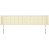  Vzglavje z ušesi krem 203x16x78/88 cm umetno usnje, (20736631) | Shoptok.si