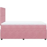 Box spring krevet s madracem ružičasti 120 x 200 cm baršunasti | shoptok.hr