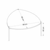 Hanah home Club sto Lenny 90x40x89cm Antracit | Eponuda.ba