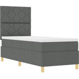  LED Box Spring Krevet Tamno siva 80 x 200 cm tkanina | shoptok.hr