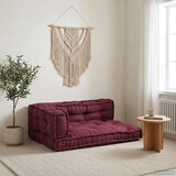  Jastučić za paletni kauč 3 pcs Bordo 120 x 80 x 38 cm Tkanina | shoptok.hr