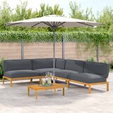  Set sofe 5 kom. Antracit Čvrsto drvo akacije | shoptok.hr