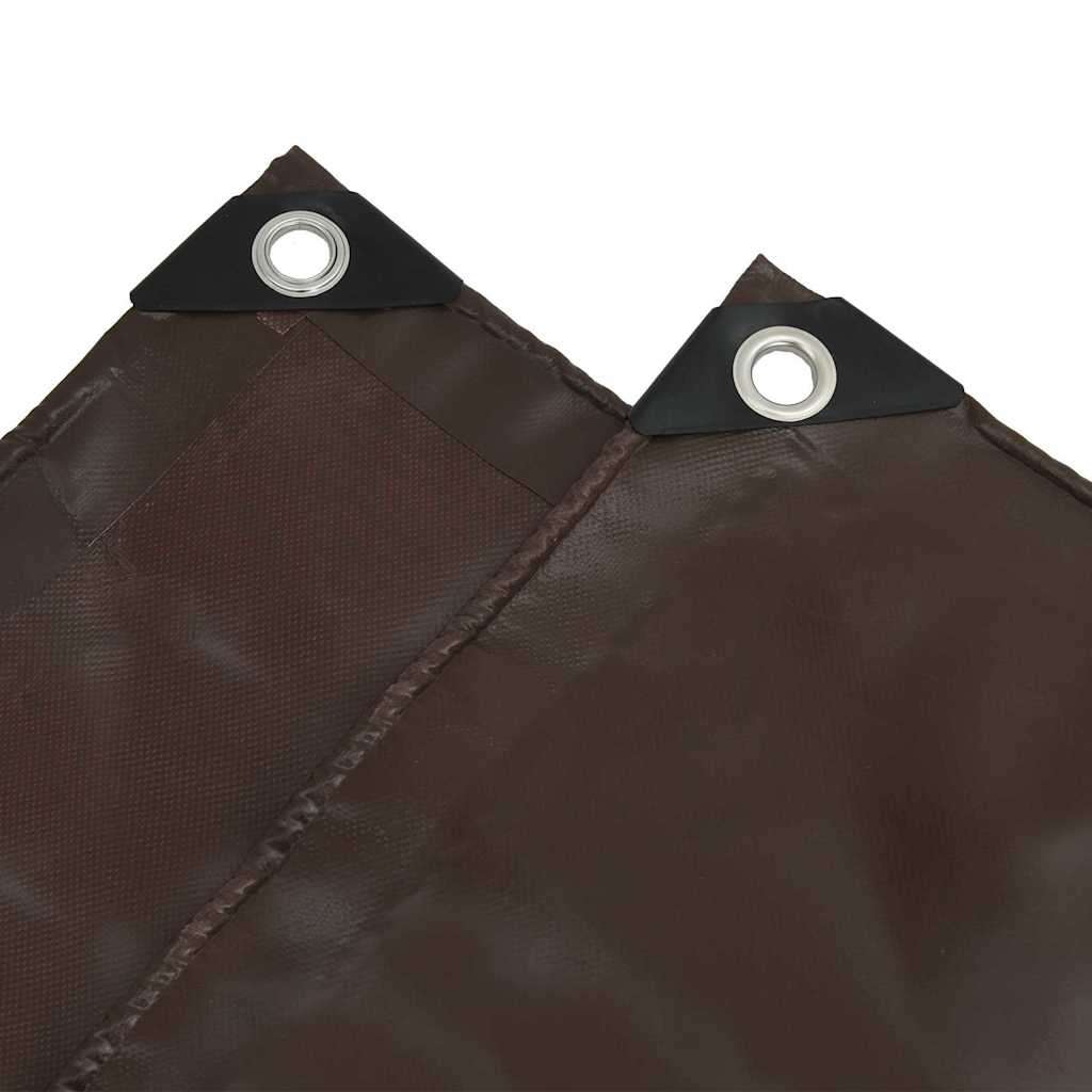 CERADA 650g / m² Smeđa 6 x 8 m Platno s PVC premazom - Smeđa 6 x 8 m with eyelets | shoptok.hr