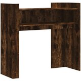 Maison Chic konzolna miza - miza ob steni dimljeni hrast 100x35x90 cm inženirski les, (21786500) | Shoptok.si