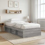  Okvir kreveta s pohranom s policom Siva Sonoma 80 x 200 cm | shoptok.hr