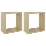 vidaXL Stenske police kockaste 2 kosa sonoma hrast 26x15x26 cm, (20915598) | Shoptok.si