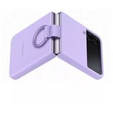 Samsung galaxy z FLIP4 silicon with ring purple | Shoptok.si