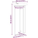  Stalak za biljke 2 pcs Dimljeni hrast 29 5 x 29 5 x 60 cm | shoptok.hr
