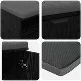  Klupa za hodnik s jastukom Crni Hrast 100 x 38 x 46 cm | shoptok.hr
