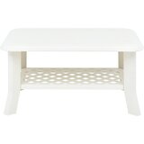 Maison Chic Klubska mizica - kavna mizica - Nizka mizica bela 90x60x46 cm plastika, (21754183) | Shoptok.si
