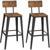 Songmics Set barskih stolov 2 kosa 45,4x45,4x102,2 cm rjava črna, (5000302481) Cene