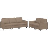  2-dijelni set sofa s jastucima boja cappuccina od umjetne kože | shoptok.hr