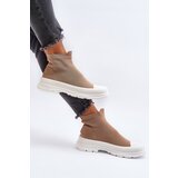 Boto Women's Slip-On Sock Boots Brown Ilanae | Shoptok.si