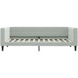  Dnevni krevet s madracem svjetlosivi 100 x 200 cm baršunasti | shoptok.hr