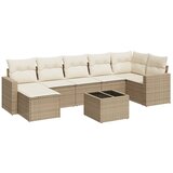 Maison Chic Seti vrtnega pohištva - Vrtna garnitura - Vrtni pohištvo set 8-delna z blazinami bež poli ratan, (21801979) | Shoptok.si