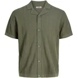 Muška košulja JREBSTANCE KNIT RESORT SHIRT SS, Masline