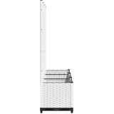  Vrtna sadilica s rešetkom bijela 120 x 40 x 136 cm PP | Eponuda.com