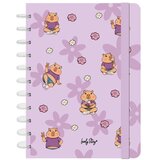 LOVELY STORY Bilježnica A4 Capibara Flower - sustav diskova, 100 listova Slike