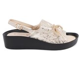 GOODIN Light beige wedge sandals with leather insole | Shoptok.si