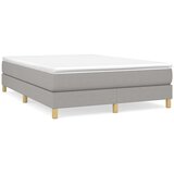  Box spring postelja z vzmetnico svetlo siva 140x200 cm blago, (20727082) | Shoptok.si