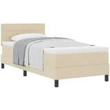  s opruga kutije s uzglavljem Krema 90 x 200 cm tkanina | shoptok.hr