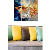 Wallity MDF1061978 multicolor decorative mdf painting (3 pieces) Cene