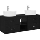  Set ormarića za kupaonicu 3 kom. Crna 49,5 x 44,5 x 65 cm | shoptok.hr