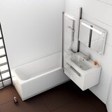 Ravak 7QRA0C00Z1 Chrome 150 x 100 zložljiva steklena stena za kad desna izvedba | Shoptok.si