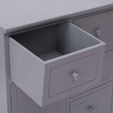  Komoda s 10 ladica siva 113 x 30 x 79 cm drvena | shoptok.hr