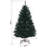  Umjetno božićno drvce s nogom 180 cm PVC Tamnozelena - Tamnozelena Ø 90 x 180 cm bez LED svjetala | shoptok.hr