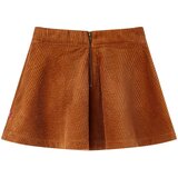 vidaXL Dječja suknja s džepovima od samta boja konjaka 104 | shoptok.hr
