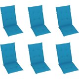  Blazine za vrtne stole 6 kosov modre 120x50x3 cm blago, (20623730) | Shoptok.si