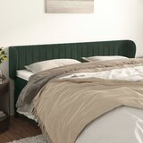vidaXL Vzglavje z ušesi temno zeleno 203x23x78/88 cm žamet Cene