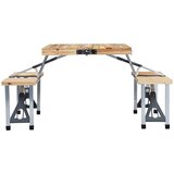  Sklopivi stol za kampiranje s 4 sjedala od čelika i aluminija | shoptok.hr