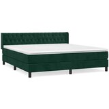  Krevet s oprugama i madracem tamnozeleni 180x200 cm baršunasti | shoptok.hr