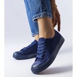 Gemre Navy blue woven fabric sneakers Thibodeau Cijene