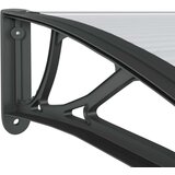 Nadstrešnica za vrata crna 150 x 100 cm polikarbonatna | shoptok.hr