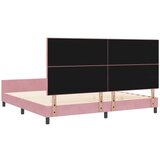 Krevet Ružičasti 200x200 cm Baršun | shoptok.hr