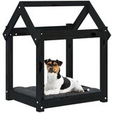  Krevet za pse crni 61x50x70 cm od masivne borovine | shoptok.hr
