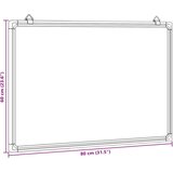 vidaXL Magnetna ploča bijela 80 x 60 x 1,7 cm aluminijska | shoptok.hr
