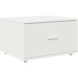 vidaXL predalna omara s kolesi Bela 55x45x33.5 cm iz inženirskega lesa | Shoptok.si