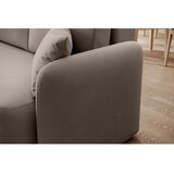 ELTAP Bež žametna raztegljiva/s prostorom za shranjevanje kotna sedežna garnitura (levi kot/z ležalnikom) Hadson – | Shoptok.si