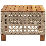  Vrtni stol bež 55 x 55 x 36 cm od poliratana i bagremovog drva | shoptok.hr