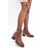 Boto Stylish Women's Suede Boots Brown Nola | shoptok.hr